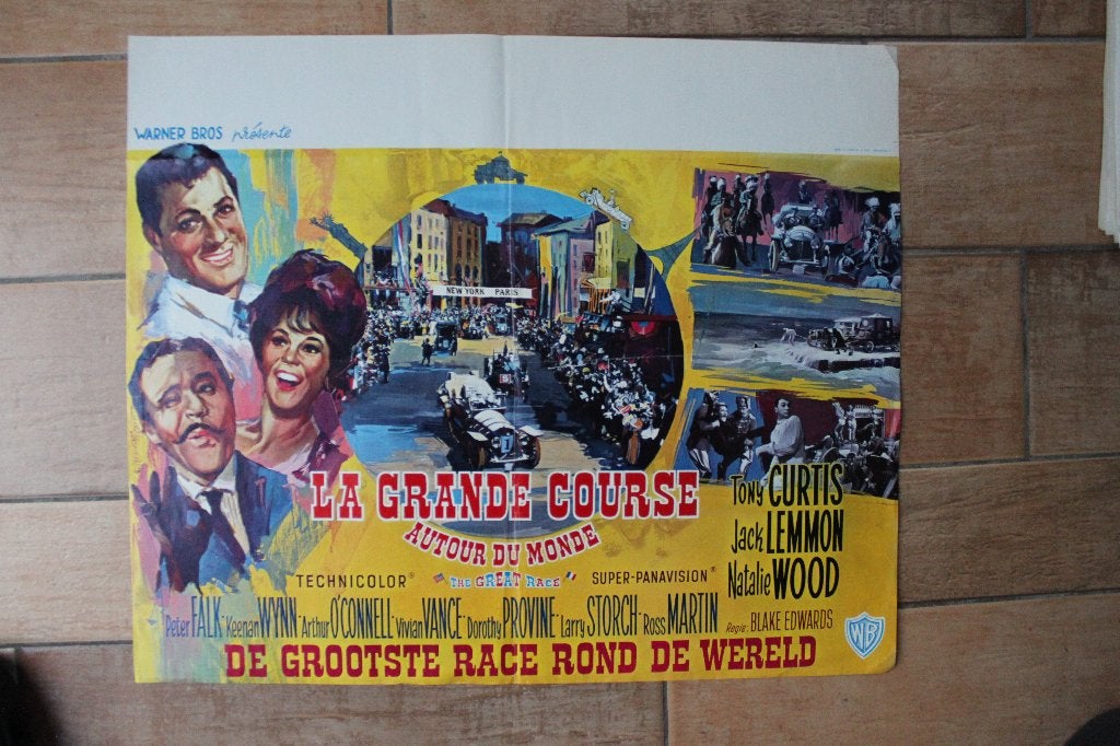 filmaffiche Natalie Wood The Great Race 1965 filmposter, Rechthoekig Liggend, Ophalen of Verzenden, Zo goed als nieuw, A1 t/m A3
