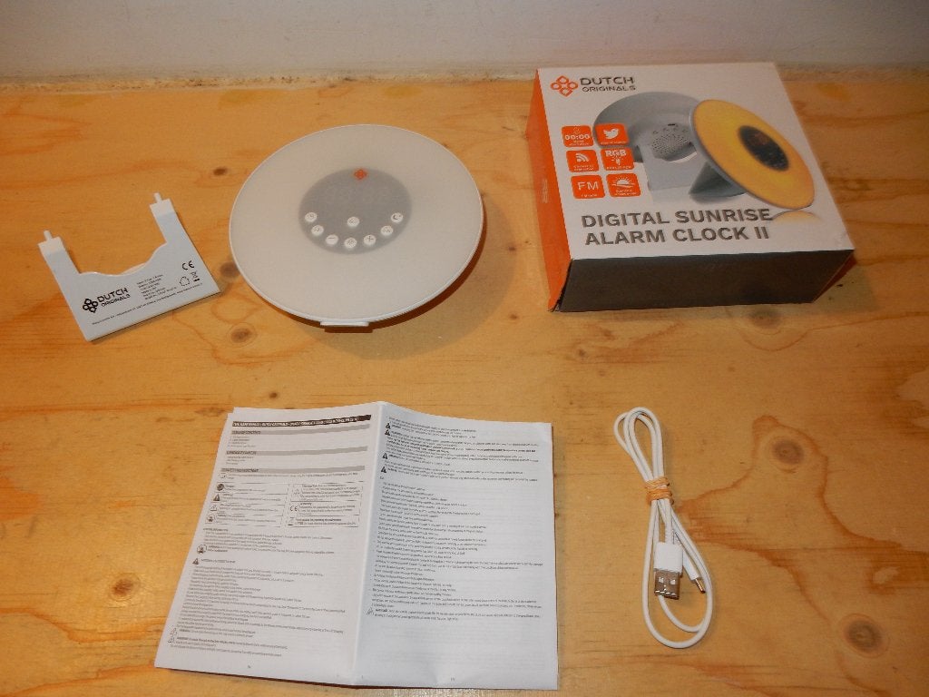 digital sunrise alarm clock 2 zgan, Witgoed en Apparatuur, Wekkers, Ophalen of Verzenden, Zo goed als nieuw, Digitaal