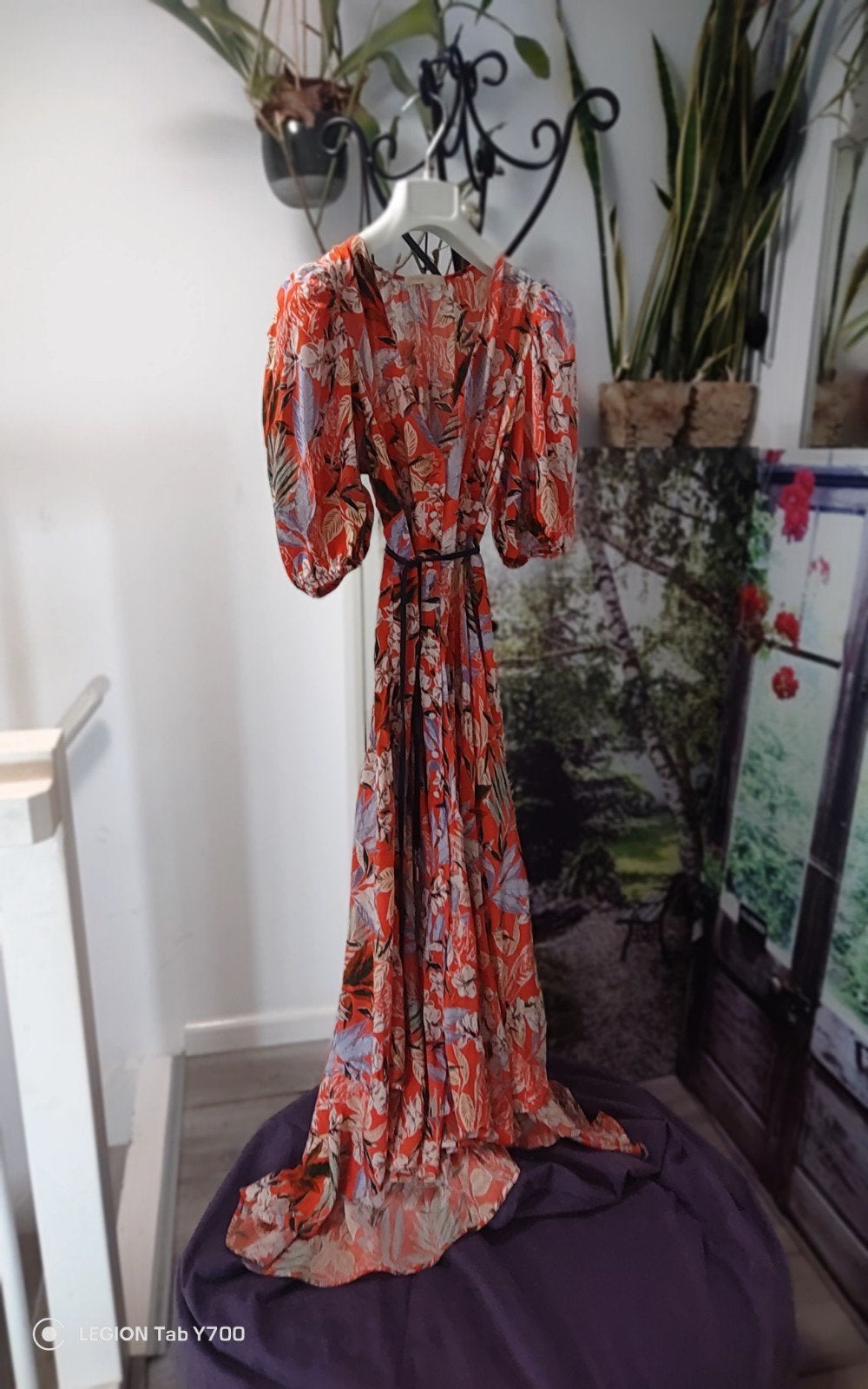 Maje Jungle Blush Maxi Jurk - Maat 40 (L), Maat 38/40 (M), Oranje, Ophalen of Verzenden, Onder de knie