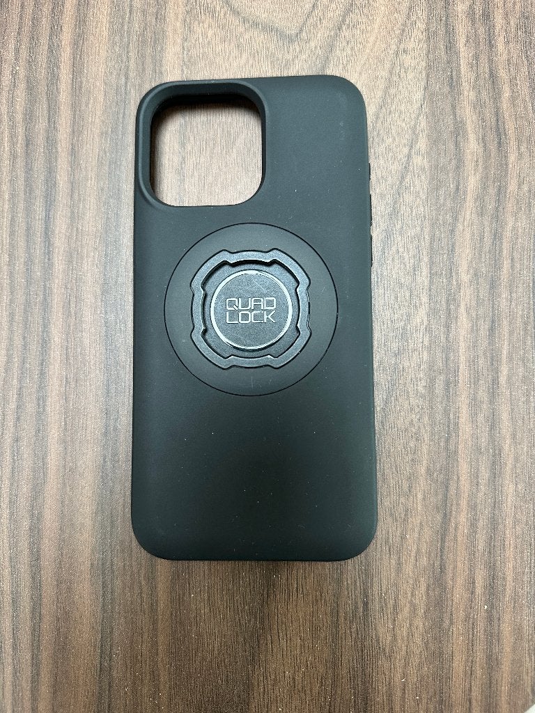 Quad Lock hoes iPhone 15 Pro Max | zwart | fiets/motor mount, Ophalen, Zwart, Zo goed als nieuw, Oplaadcase