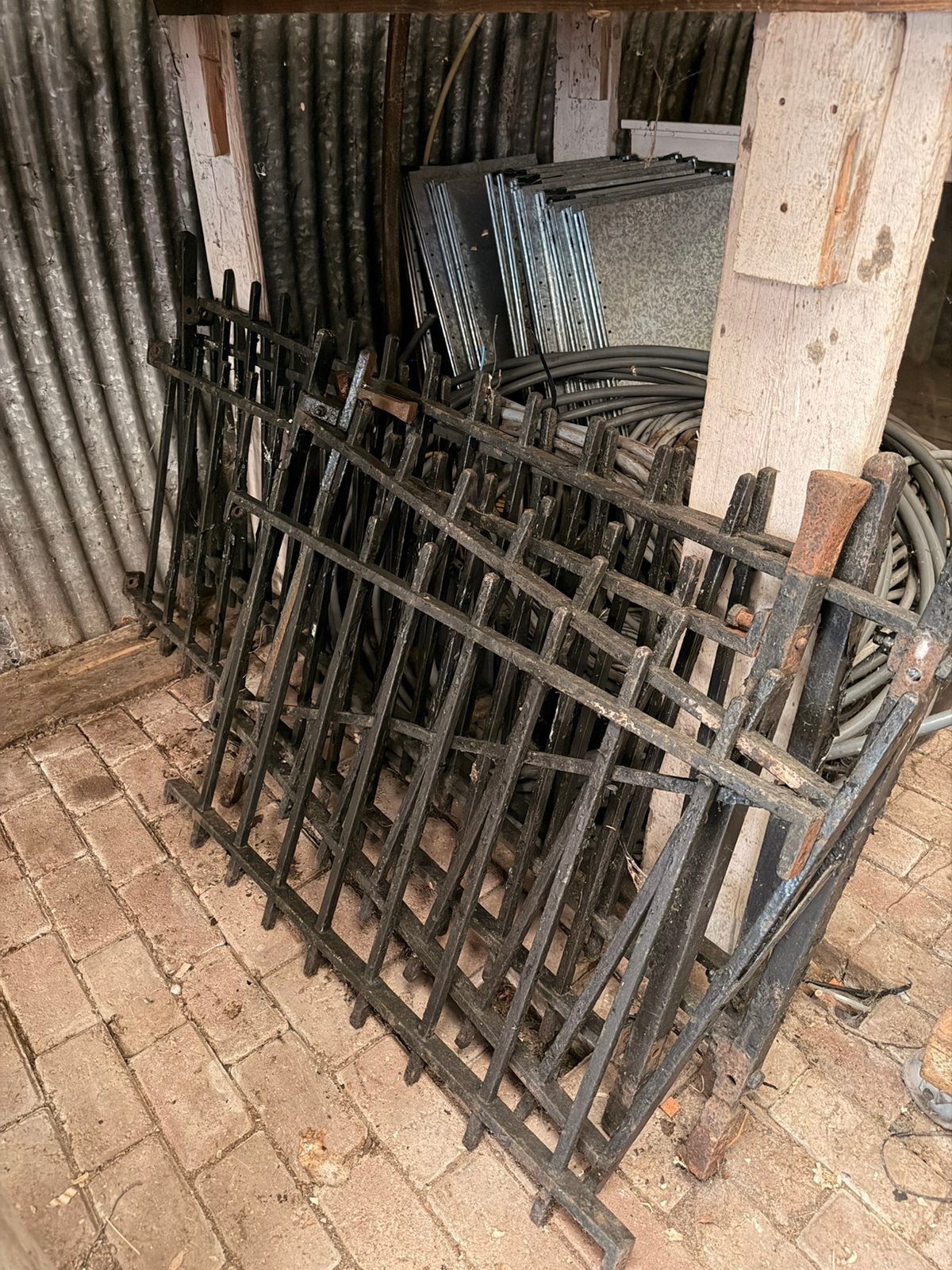 Smeedijzer hekwerk, Ophalen, Met poort, Gebruikt, Sierhekwerk