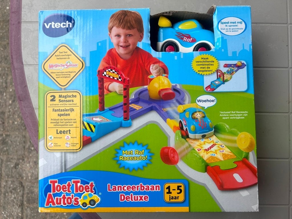 Vtech Toettoet auto lanceerbaan deluxe, Ophalen of Verzenden, Gebruikt, 2 tot 4 jaar