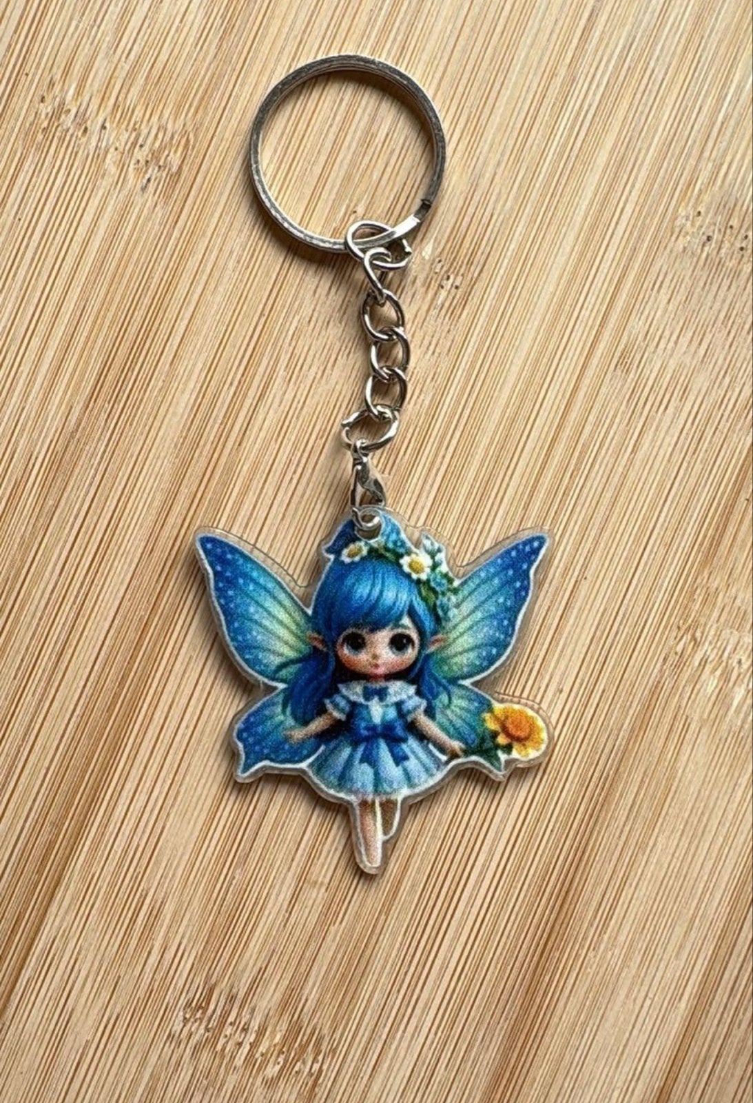 Nieuwe Sleutelhanger Blauwe Elfje / Fee, Verzenden, Nieuw, Knuffel of Figuurtje