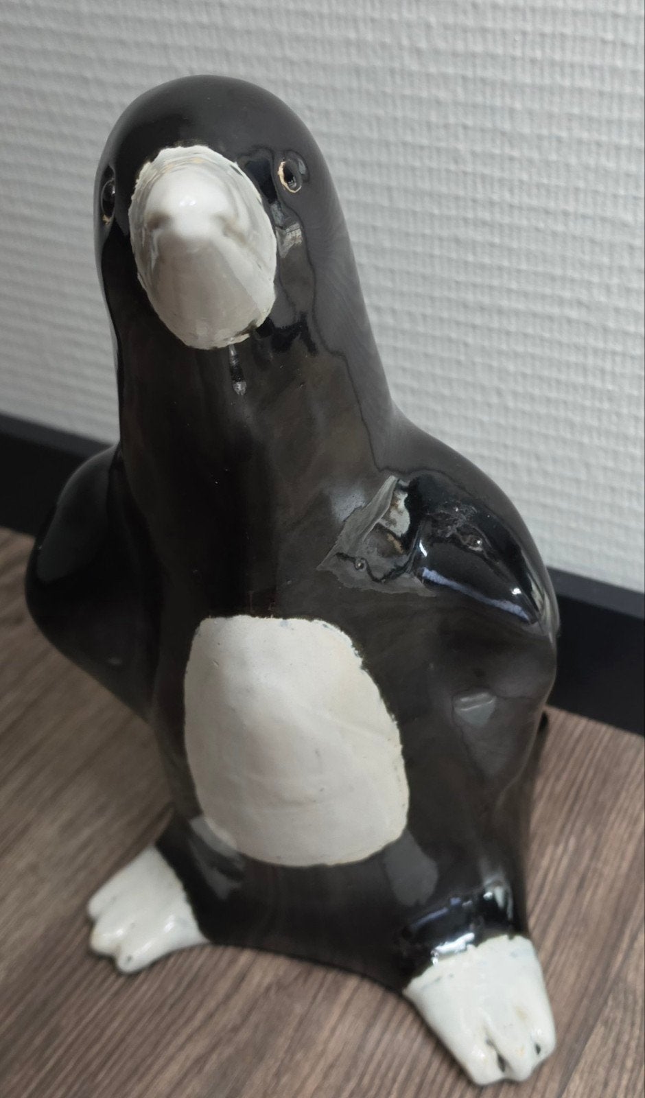 Groot zware porseleine beeld pinguin., Verzamelen, Beelden en Beeldjes, Ophalen of Verzenden, Gebruikt