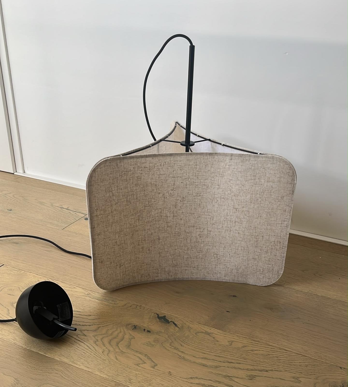 Nordlux hanglamp met stoffen kap - Beige/Zwart, Ophalen, Nieuw, E27 (groot)