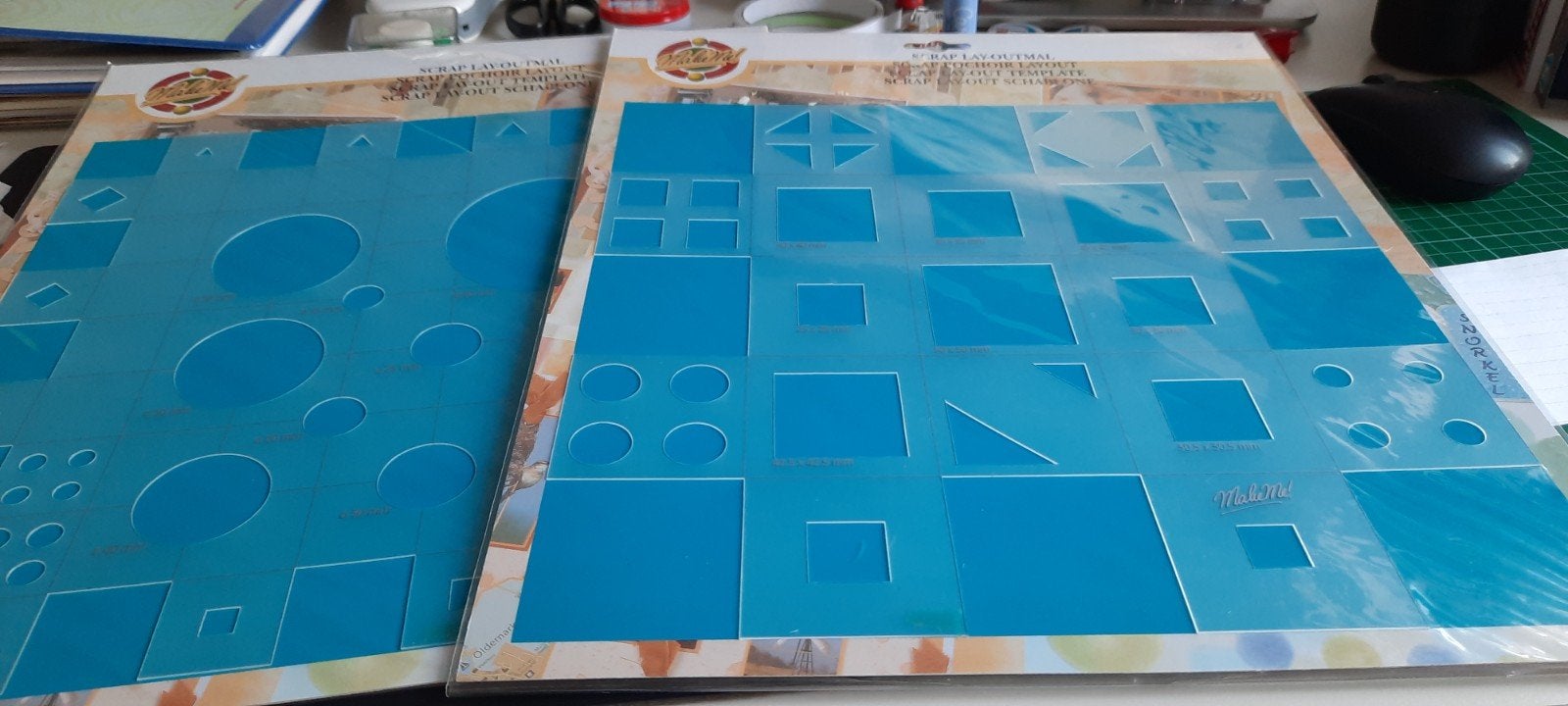 Twee scrap lay-out mallen, Ophalen of Verzenden, Nieuw, Frame of Mal