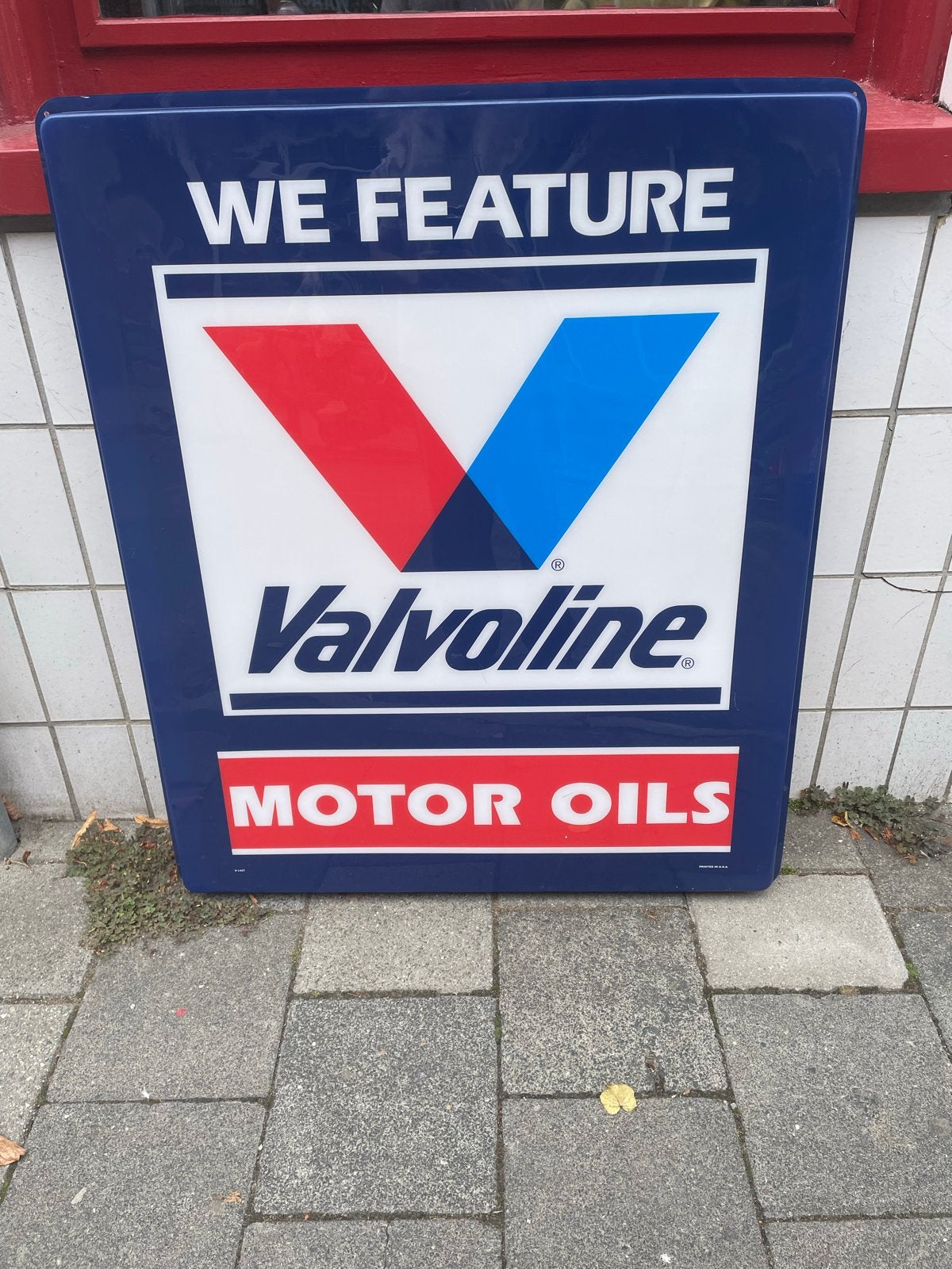 Reclamebord  Valvoline, Ophalen, Gebruikt, Reclamebord
