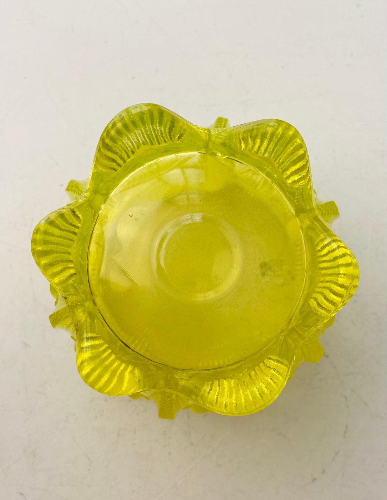 Uranium glas Fenton schaaltje / cactus-potje , jaren 20, Ophalen of Verzenden