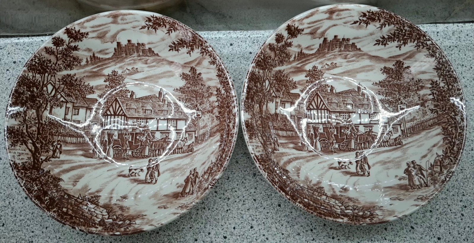 2x Broadhurst Staffordshire Ironstone Schalen, Antiek en Kunst, Ophalen of Verzenden