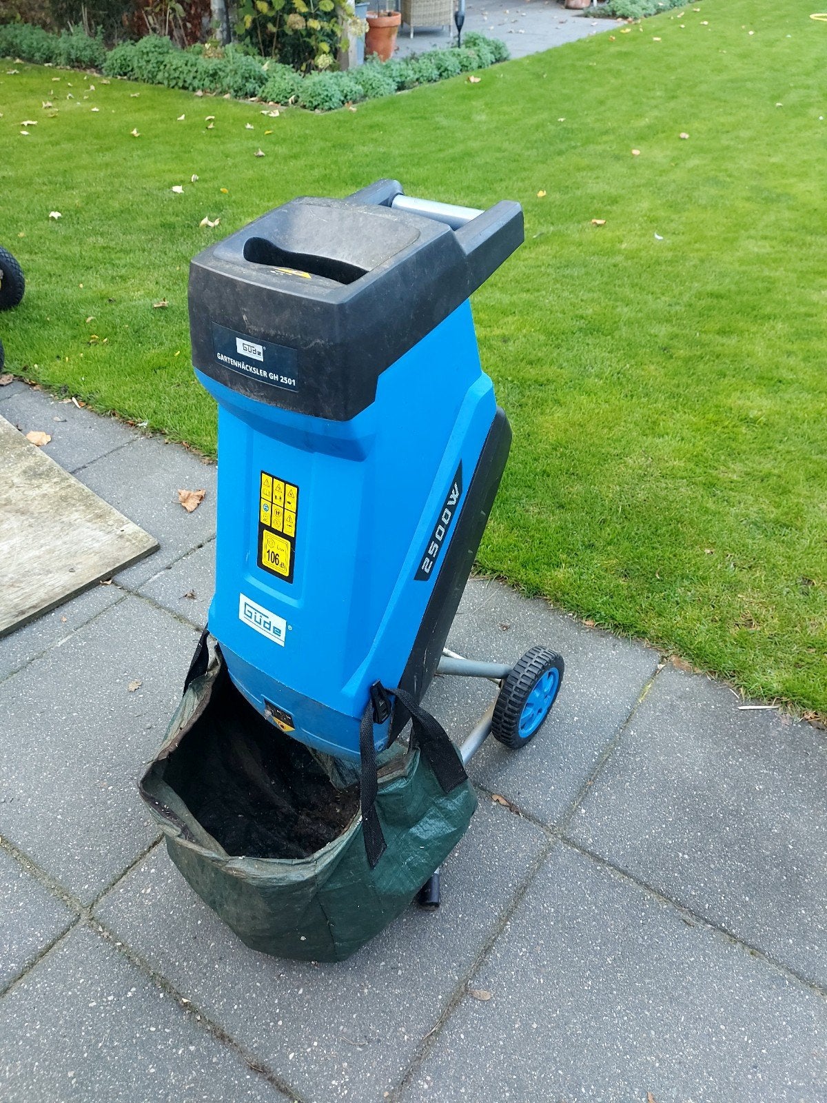 Güde gh2501 hakselaar, Ophalen of Verzenden, Gebruikt, Elektrisch, Met opvangbak