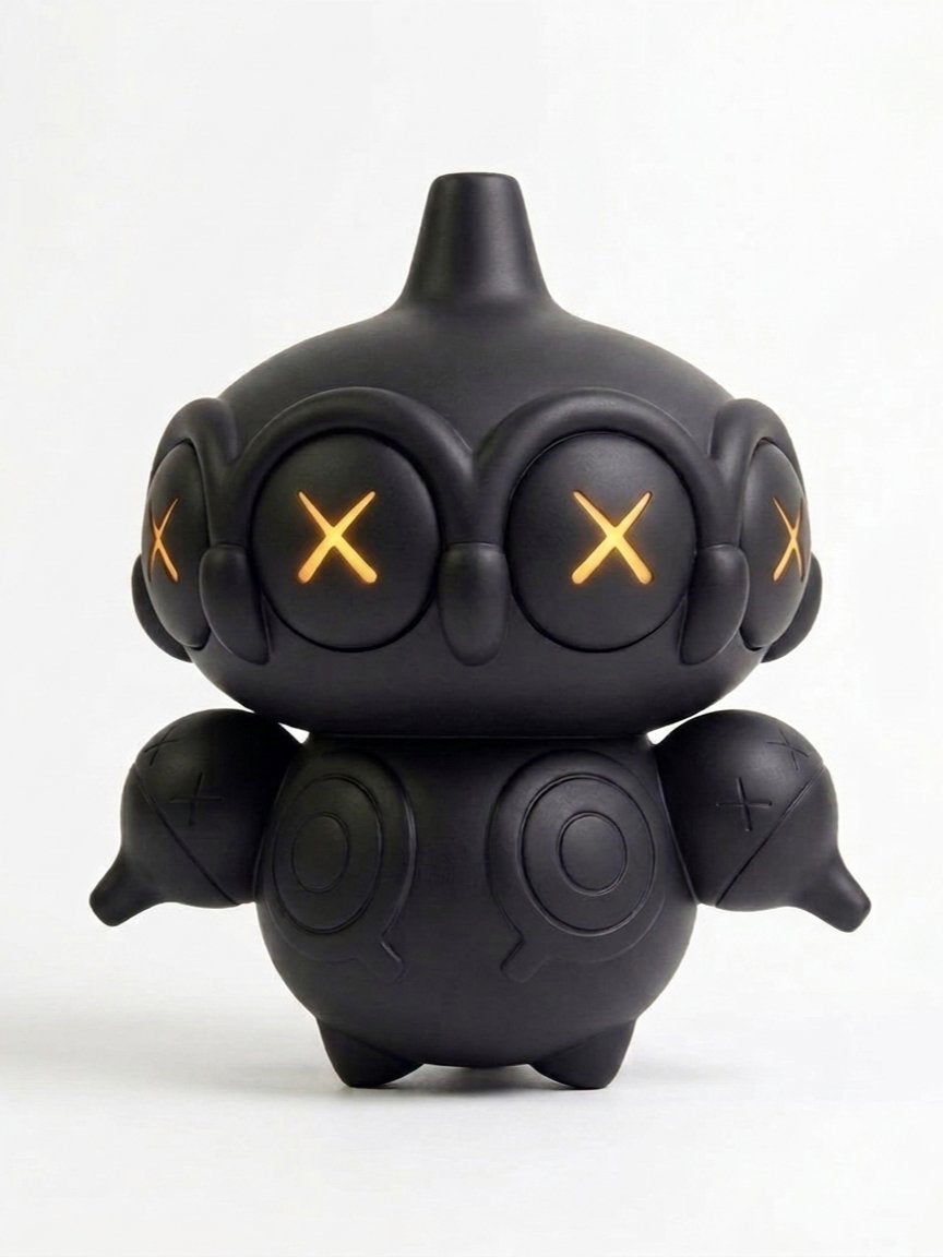 KAWS x Claydol Pokémon Figuur - Zwart, D, C, Ophalen of Verzenden, Zo goed als nieuw