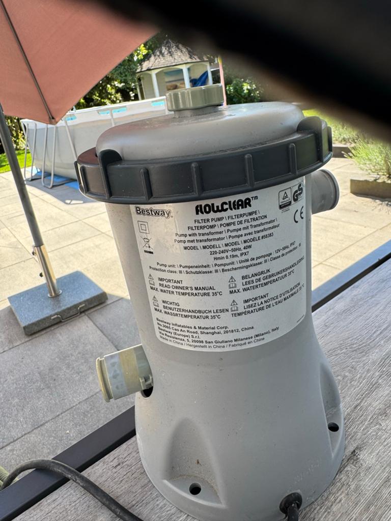 Bestway Flowclear filterpomp zwembadpomp 58383 met filter, Tuin en Terras, Ophalen of Verzenden, Gebruikt, Zwembadpomp
