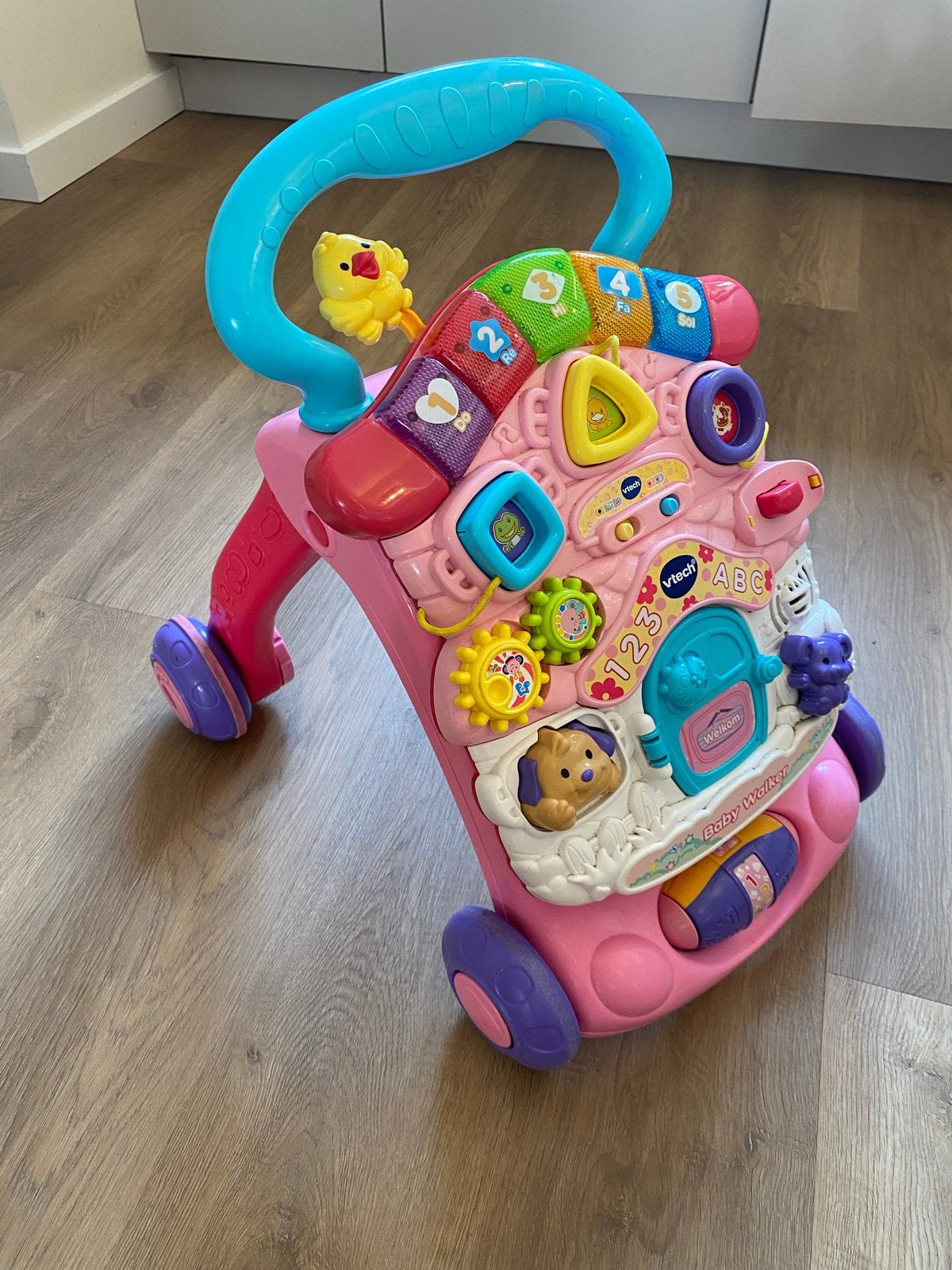 VTech Baby Walker Roze - Loopwagen met Activiteitenpaneel, Ophalen, Gebruikt, 6 maanden tot 2 jaar