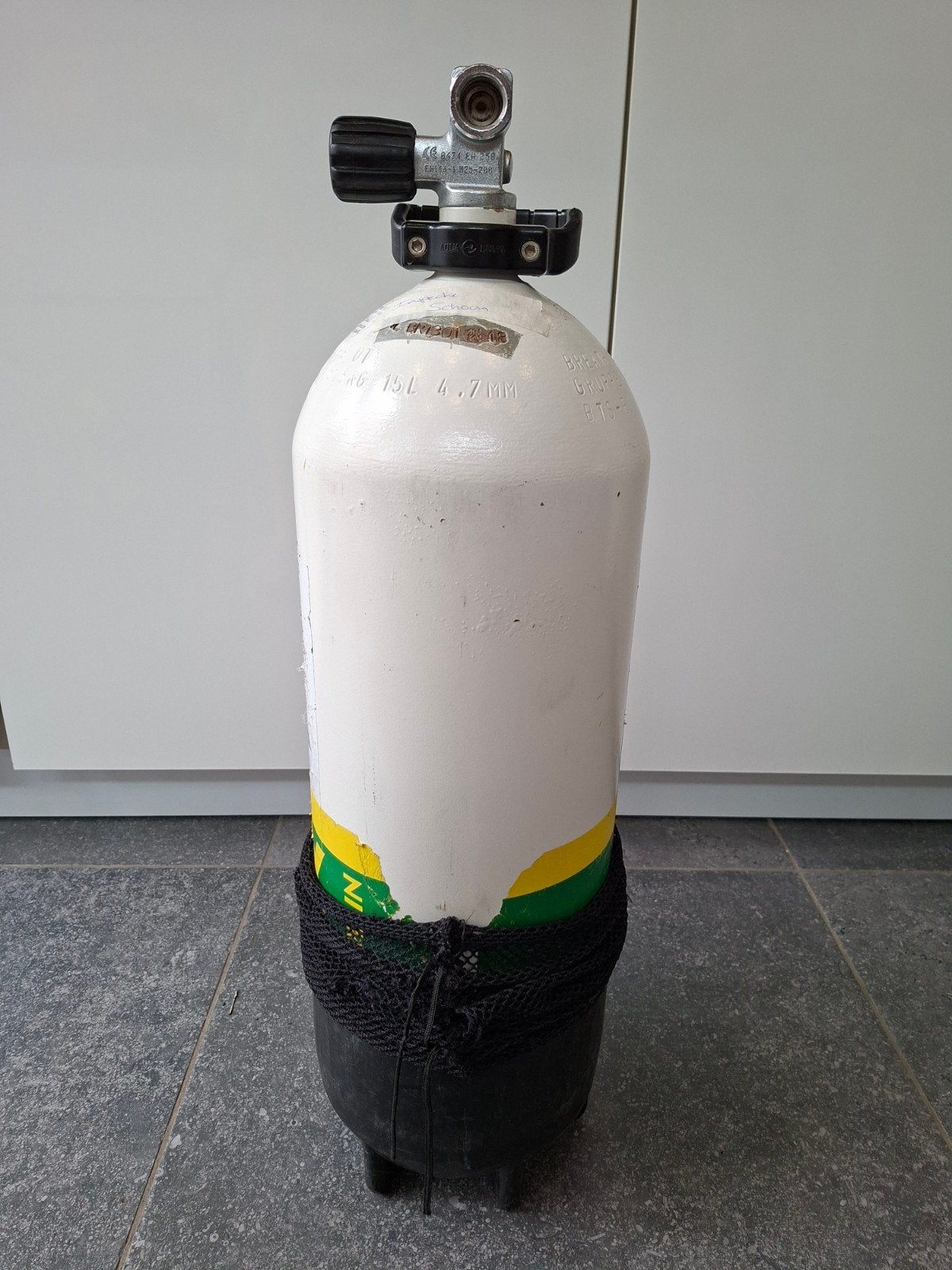 Duikfles 15 liter glimmend schoon, GECONTROLEERD, Ophalen, Gebruikt, Duikfles