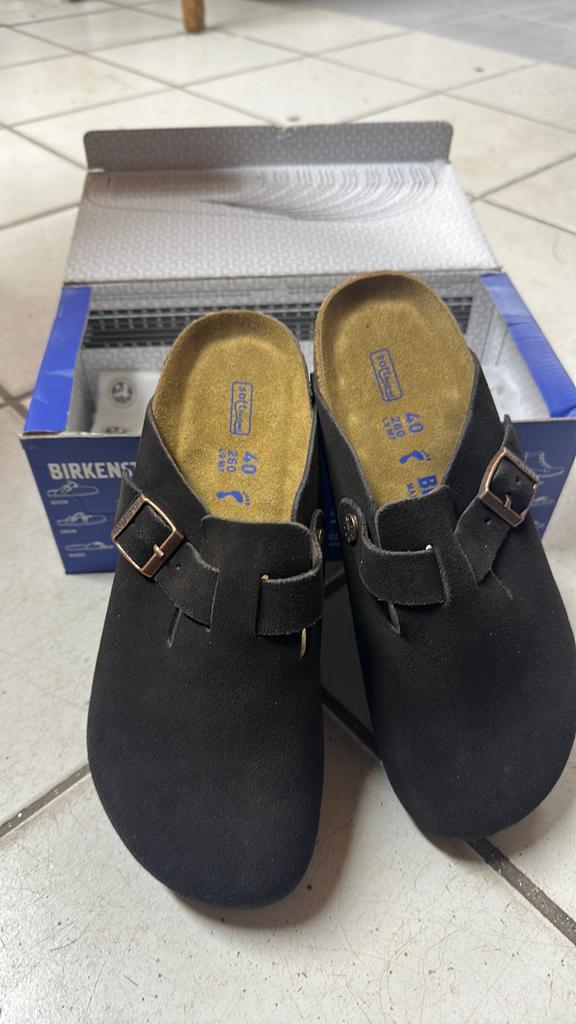 Birkenstock Boston mocha,  Maat 40 Nieuw, Ophalen of Verzenden, Nieuw, Zwart, Instappers