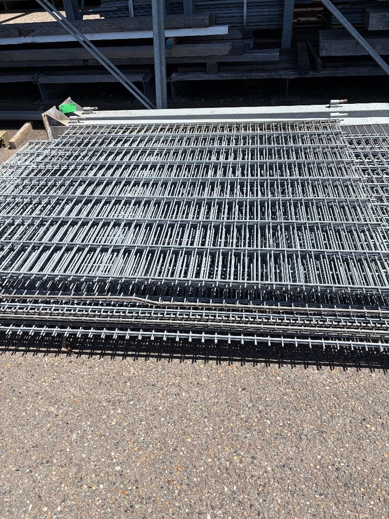 Hek hekwerk gegalvaniseerd + poort en palen ( 327 ), Ophalen, Met poort, Gebruikt, Nb