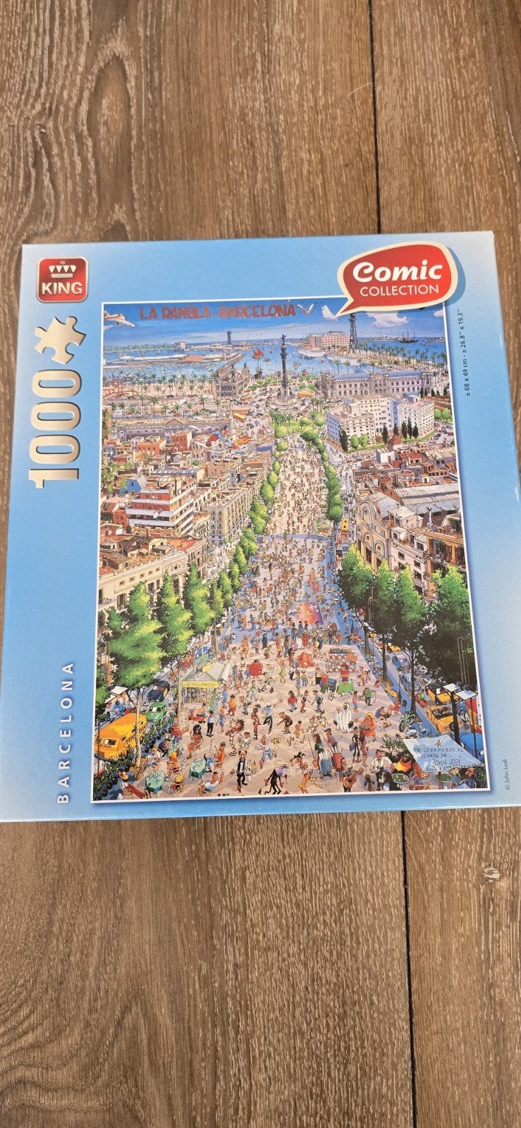 King puzzel Barcelona, 1000 stukjes, Ophalen of Verzenden, 500 t/m 1500 stukjes, Zo goed als nieuw