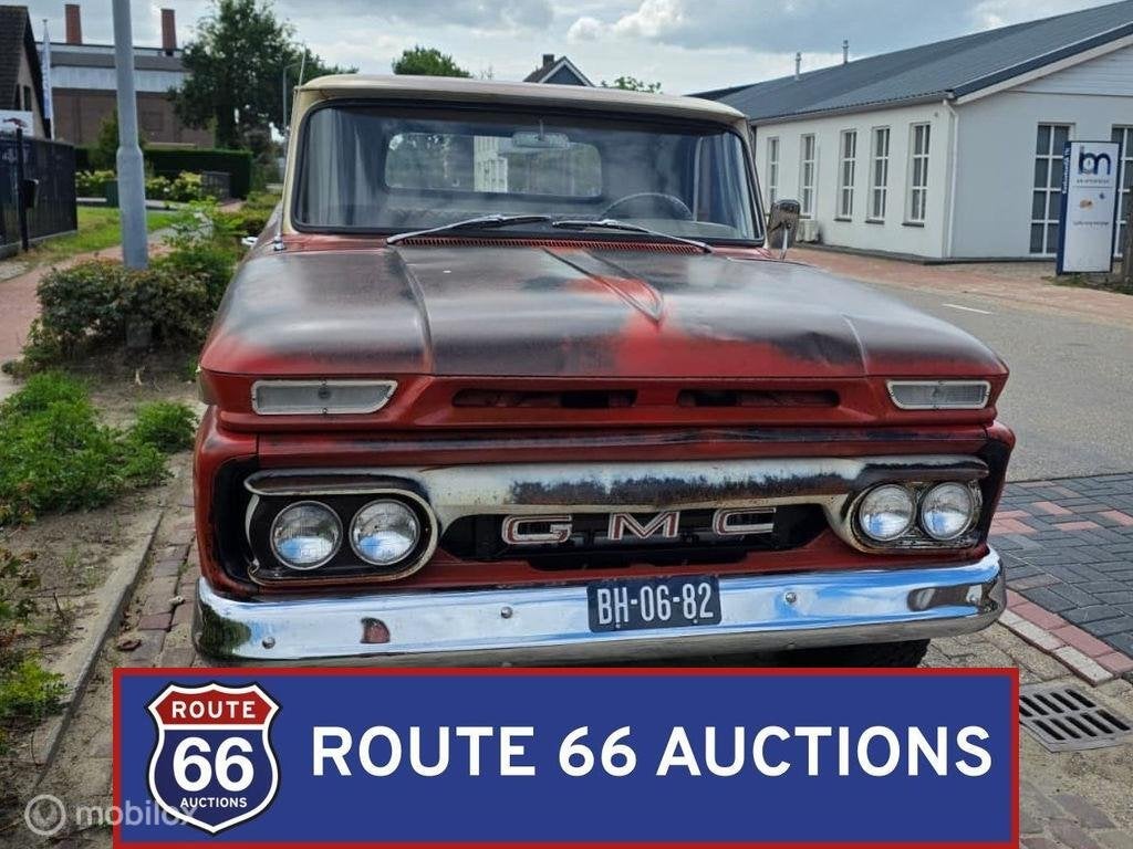 GMC 1500 | 1966 | Route 66 Auctions, Auto's, Overige carrosserieën, Zwart, Bedrijf, Handgeschakeld