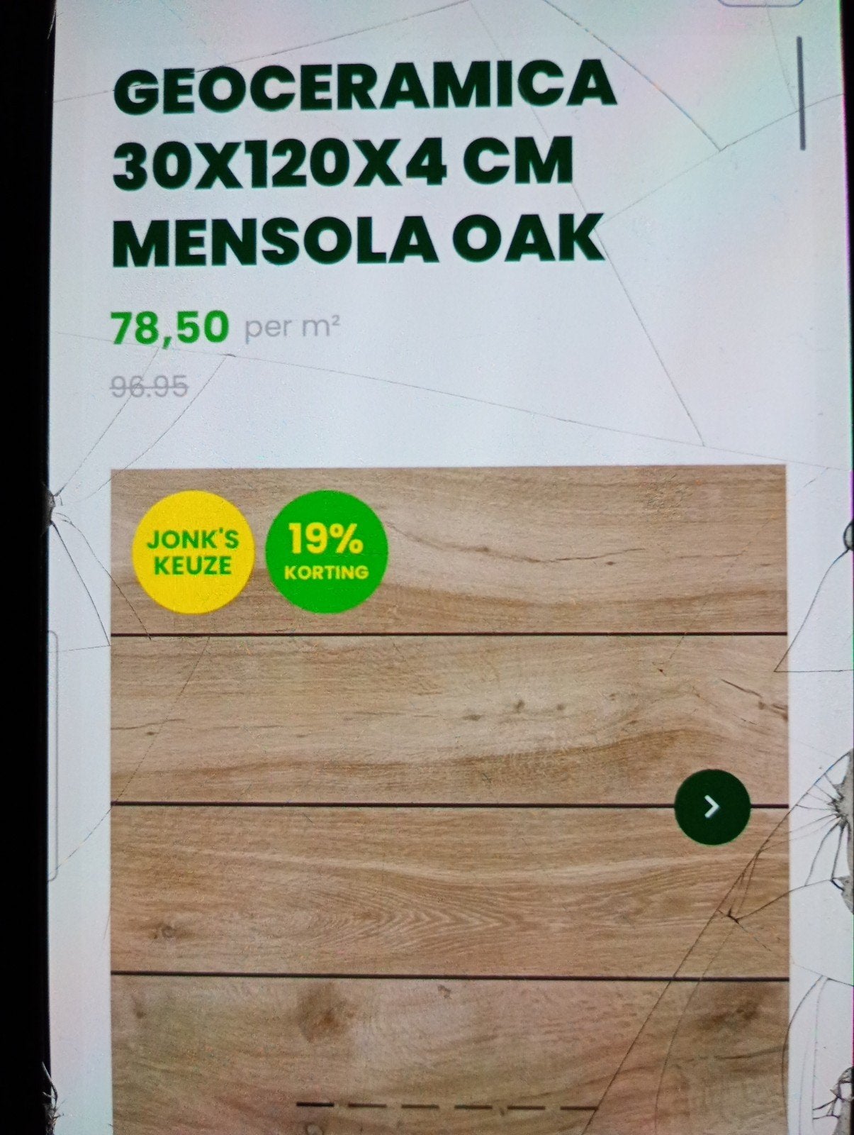 Terras Tegels GEOCERAMICA MENSOLA OAK, Ophalen, Keramiek, Zo goed als nieuw, Minder dan 5 m²