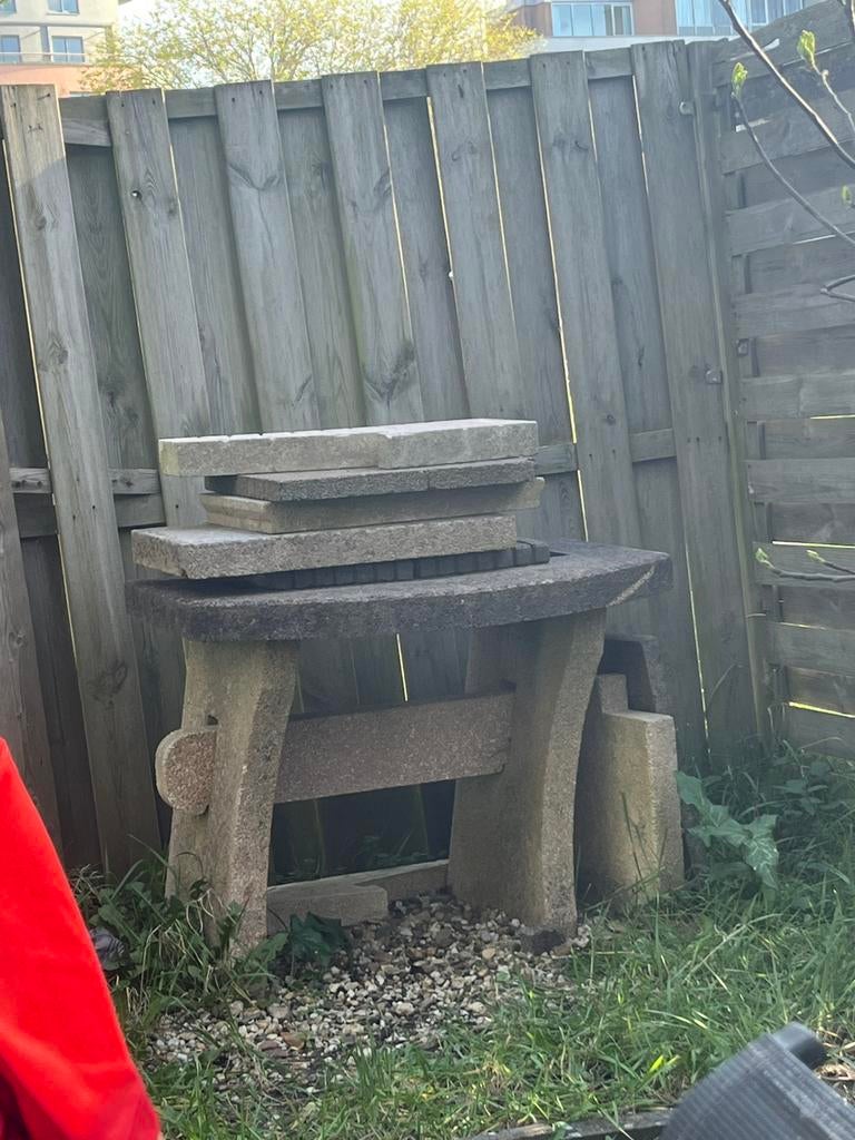 GRATIS Stenen bbq, Ophalen, Gebruikt