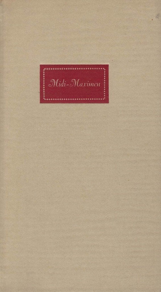 J.F.B. Vermaas, Midi-Maximen., Verzenden, Gelezen