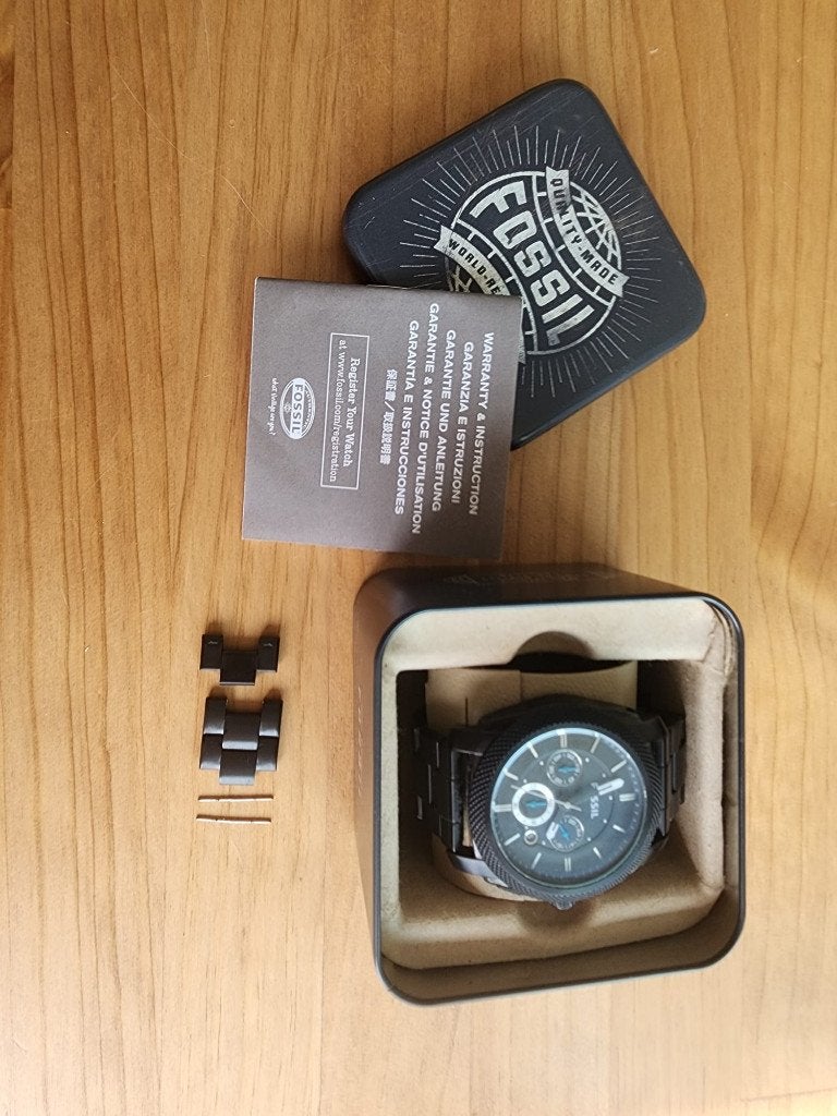 Fossil FS4552 Herenhorloge, Overige merken, Staal, Gebruikt, Staal