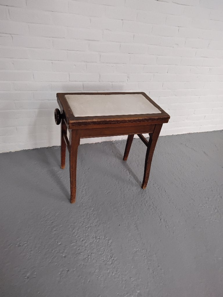 Stevige oude Piano kruk €42,50, Muziek en Instrumenten, Ophalen, Gebruikt, Bruin, Overige typen