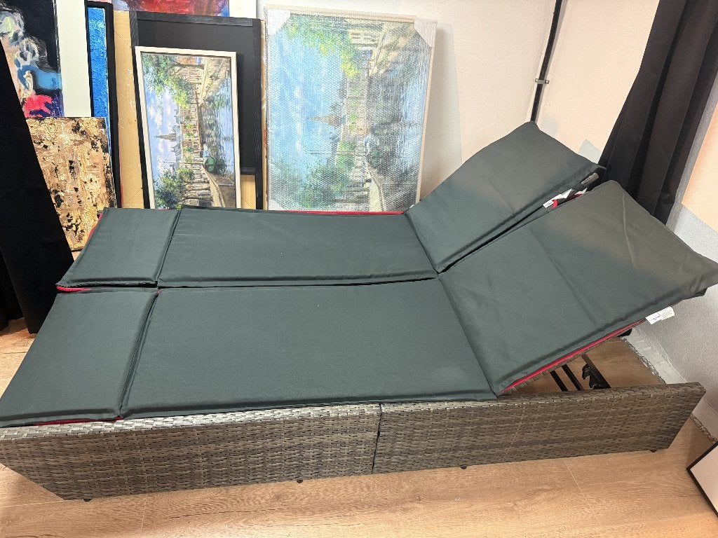 vidaXL Ligbed voor tuin of huis: 2-persoons met kussens, Tuin en Terras, Ophalen, Zo goed als nieuw, Overige materialen, Verstelbaar