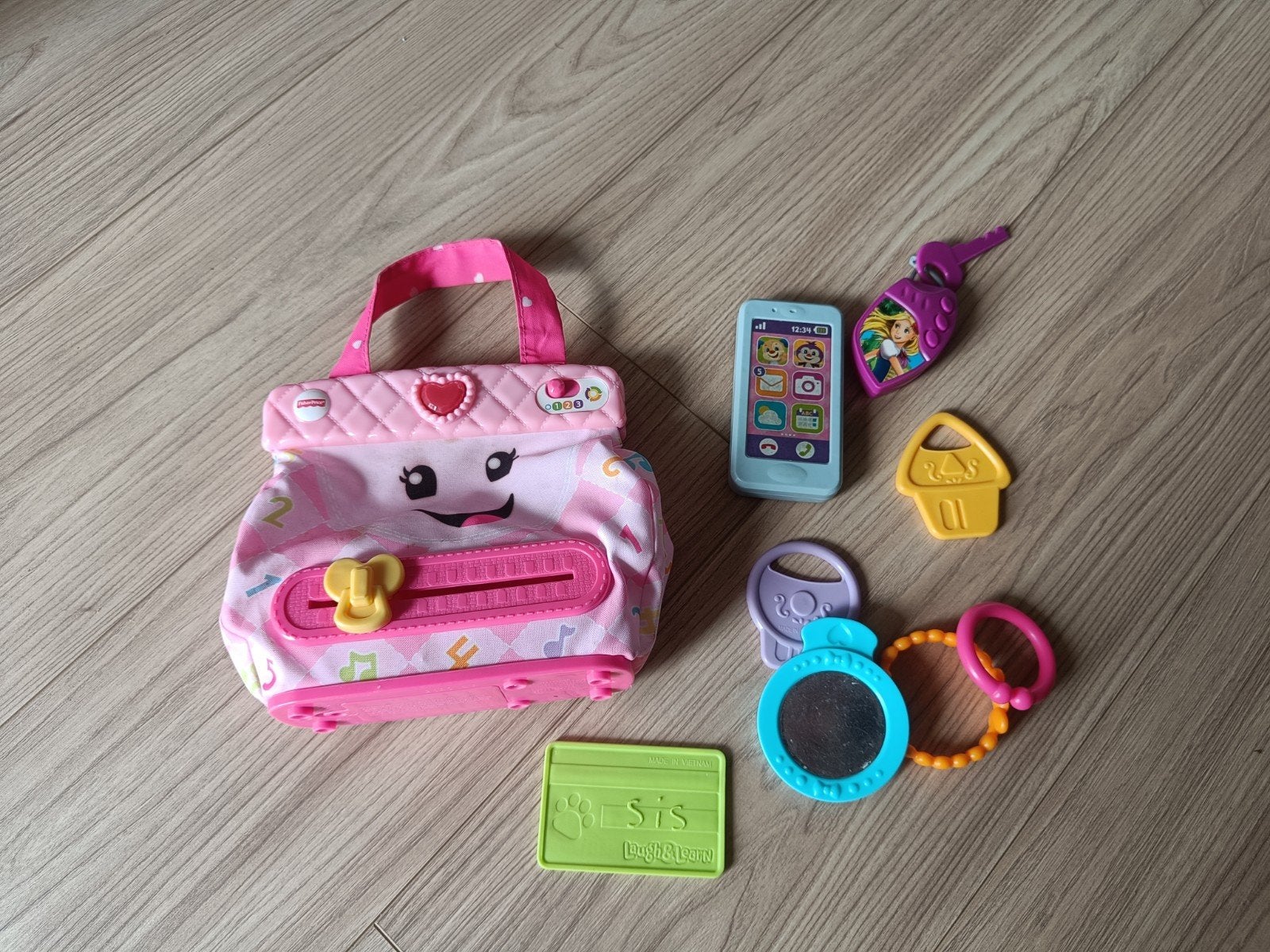 Fisher-Price Lach & Leer Tasje met accessoires, Ophalen of Verzenden, Gebruikt, Overige typen, Met licht