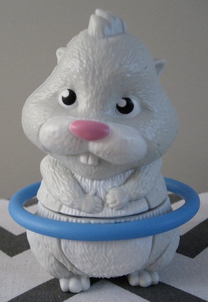 McDonald's Hoepelende Hamster 9 cm met opwindmechanisme, Verzamelen, Ophalen of Verzenden, Gebruikt