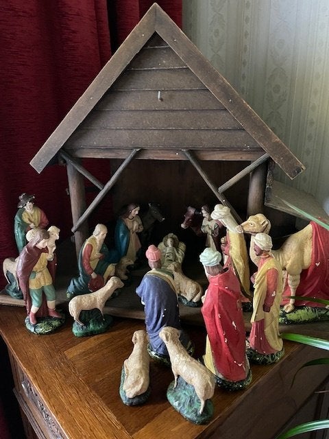 Kerstgroep 16 cm.  15, Diversen, Verzenden, Gebruikt