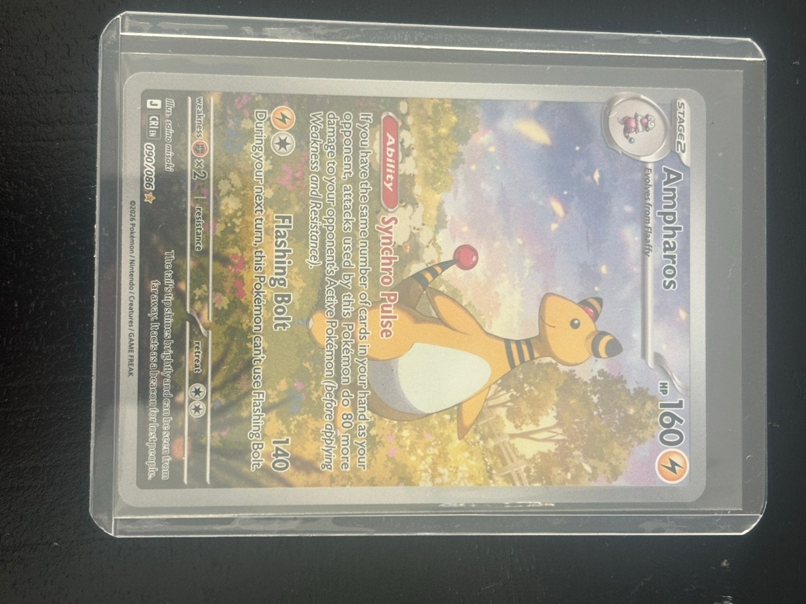 Ampharos 060/096 Pokemon Kaart, Ophalen, Zo goed als nieuw, Losse kaart