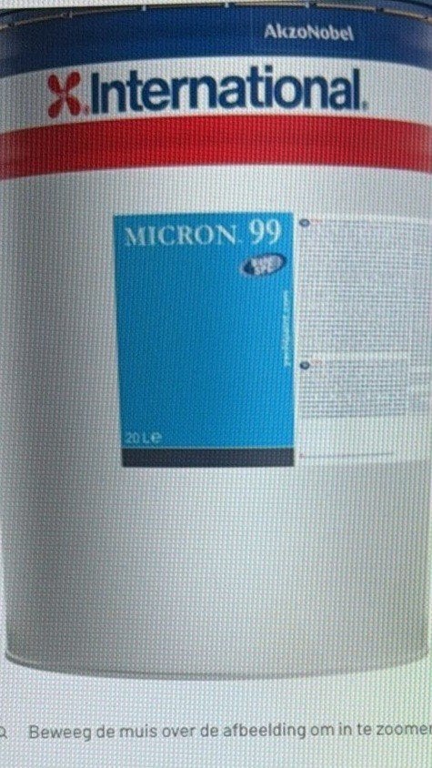 1 keer 20 liter international micron 99 antifouling zwart, Watersport en Boten, Accessoires en Onderhoud, Ophalen, Nieuw, Verven
