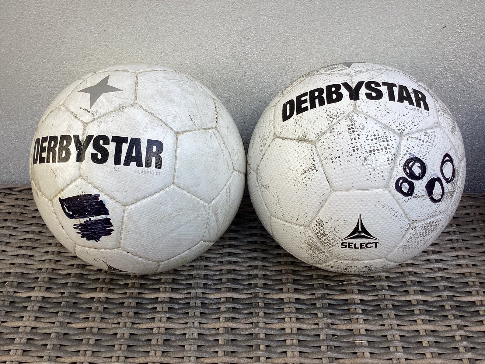 2 Derbystar Select Voetballen, Sport en Fitness, Voetbal, Maat XS of kleiner, Ophalen, Gebruikt, Bal