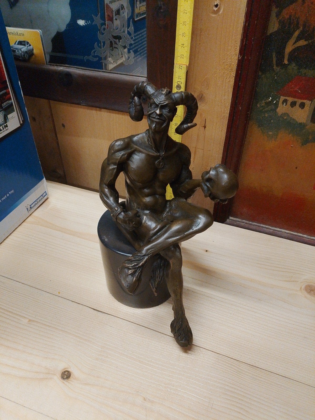 bronsen beeld duivel,van m nick, Ophalen of Verzenden
