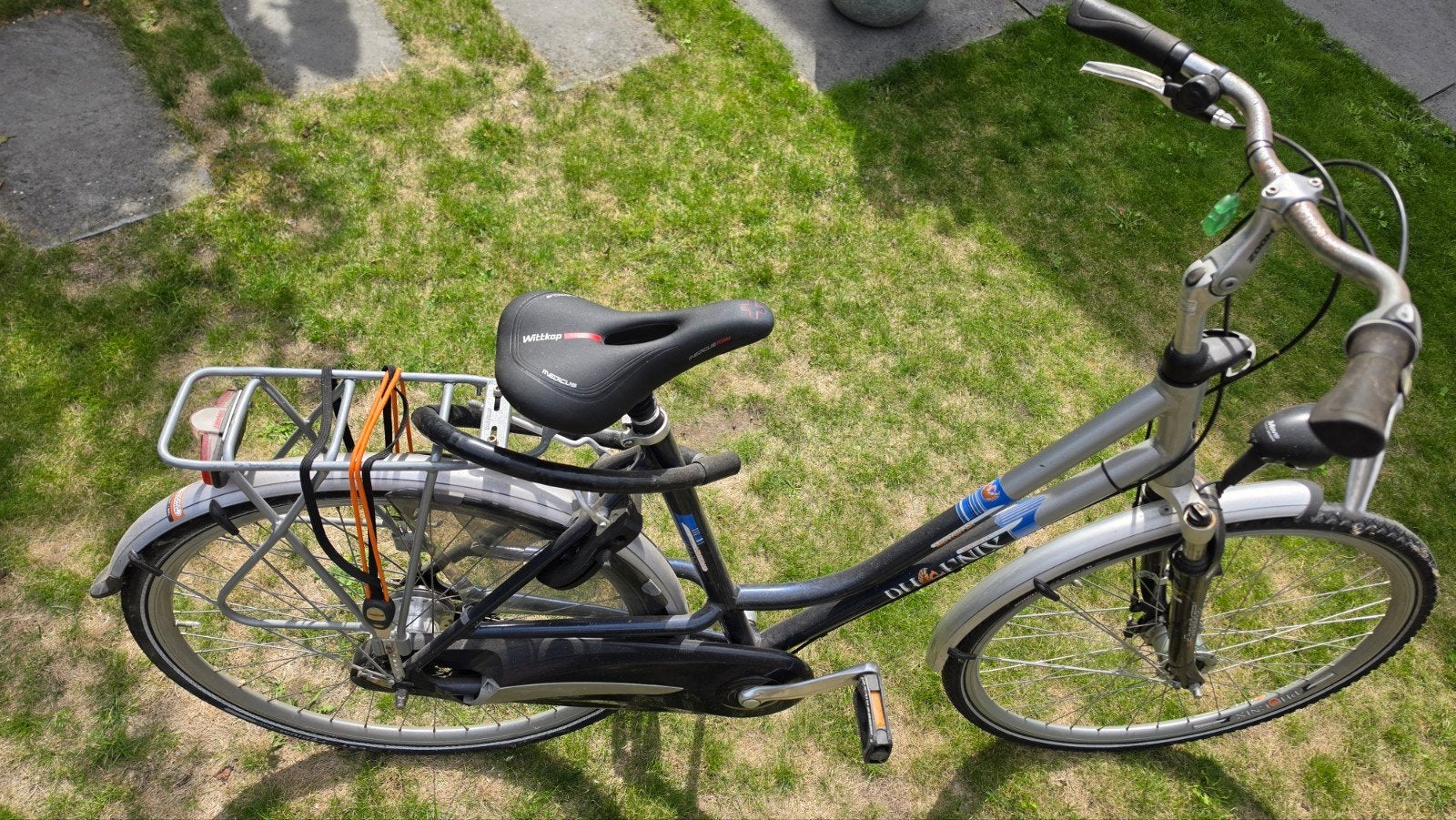 Damesfiets met lage instap en versnellingen, Gebruikt, Velgrem, (Extra) lage instap, 50 tot 53 cm
