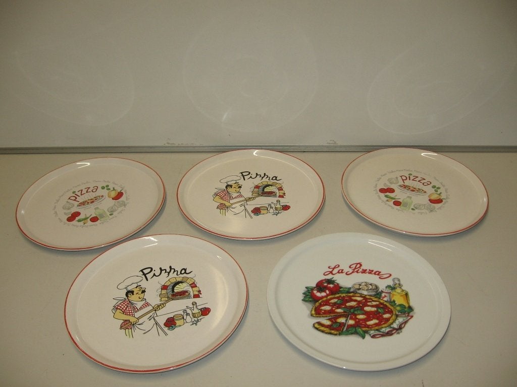 5 Pizzaborden, Huis en Inrichting, Keuken | Servies, Ophalen of Verzenden, Zo goed als nieuw, Bord(en), Overige stijlen