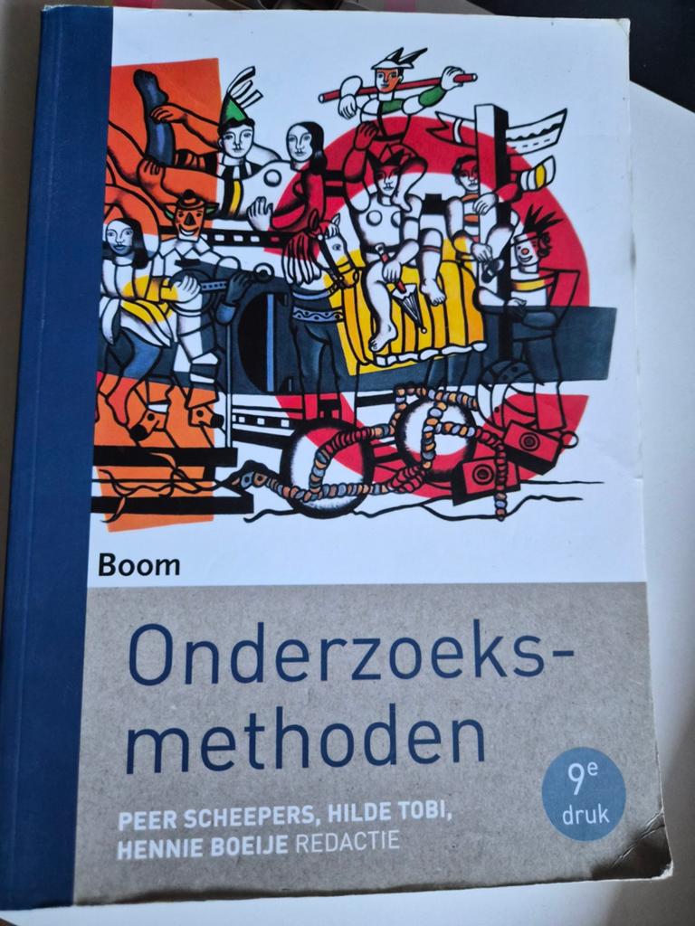 Onderzoeksmethoden 9e druk - Peer Scheepers e.a., Boeken, Ophalen of Verzenden