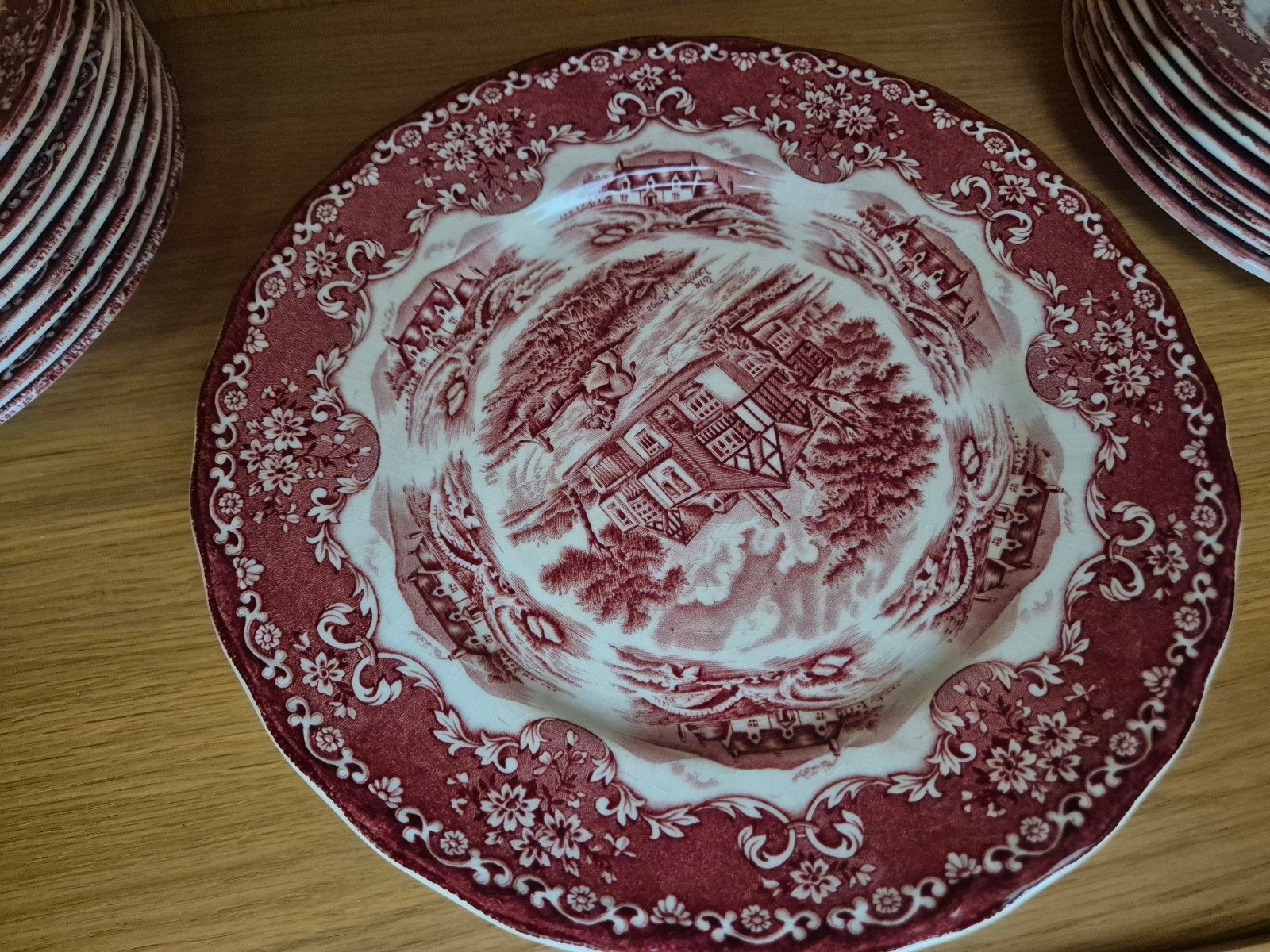 Grindley 'English Country Inns' Servies - Rood, Ophalen