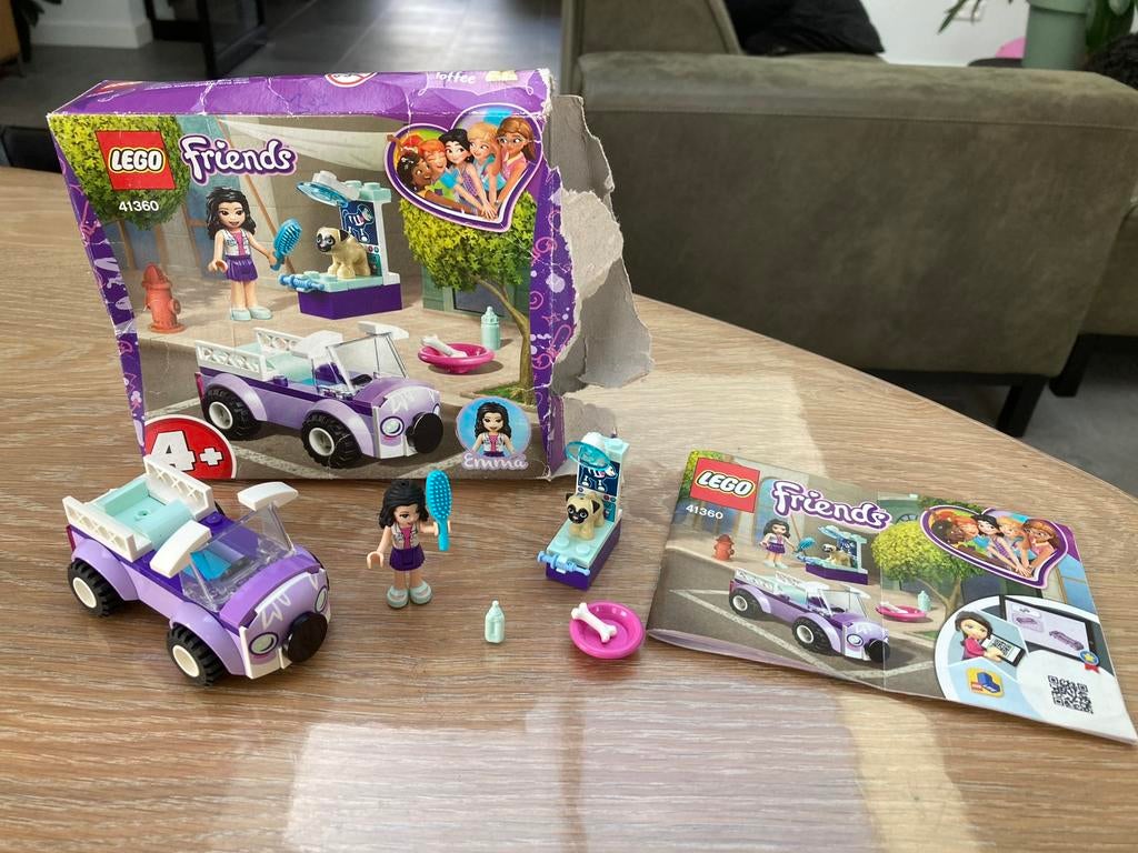 Lego friends 41360 Emma’s mobiele dierenkliniek, Ophalen of Verzenden, Zo goed als nieuw, Complete set, Lego