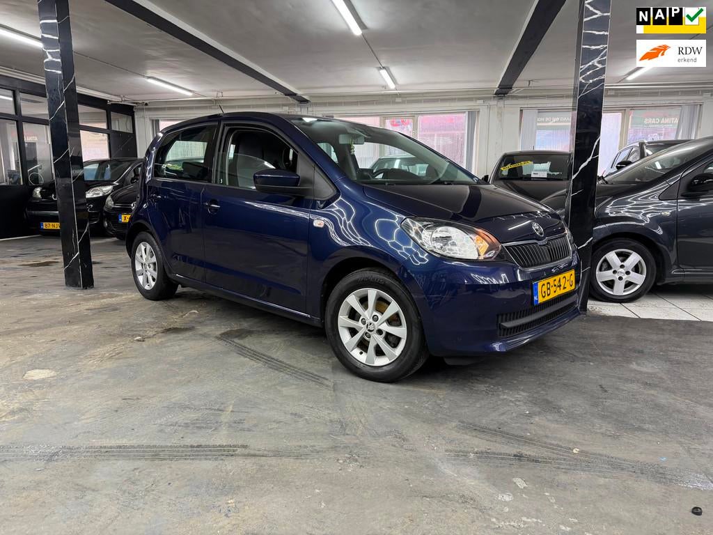 Skoda Citigo 1.0 Greentech Edition Automaat | Navi | Airco, Auto's, Euro 5, Gebruikt, Blauw, Origineel Nederlands