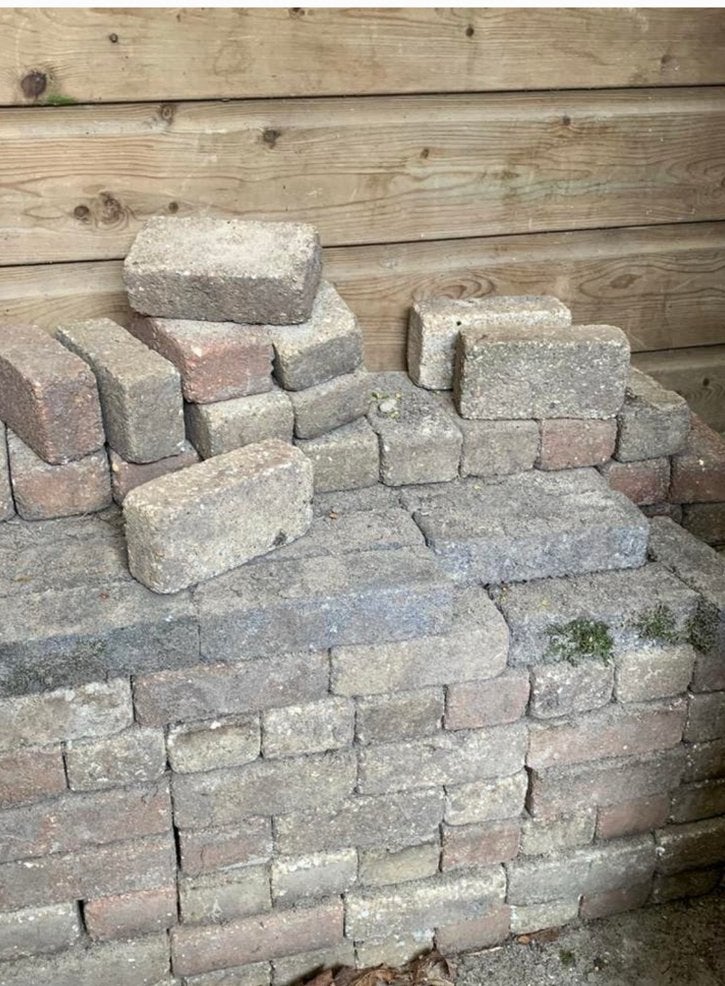 Gratis Klinkers tuin, Ophalen, 10 m² of meer, Vloertegels, Overige materialen