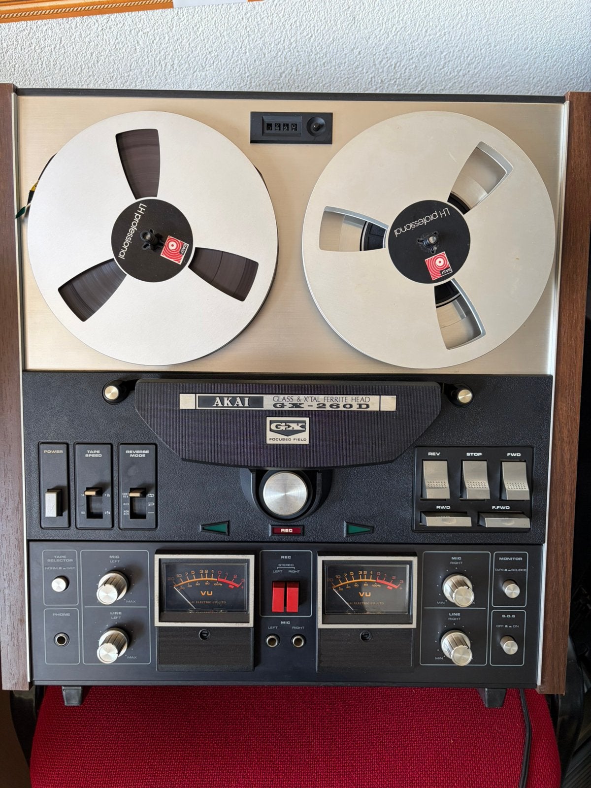 Akai Bandrecorder igst.GX 260D zie beschrijving, Ophalen, Bandrecorder, Met stofkap