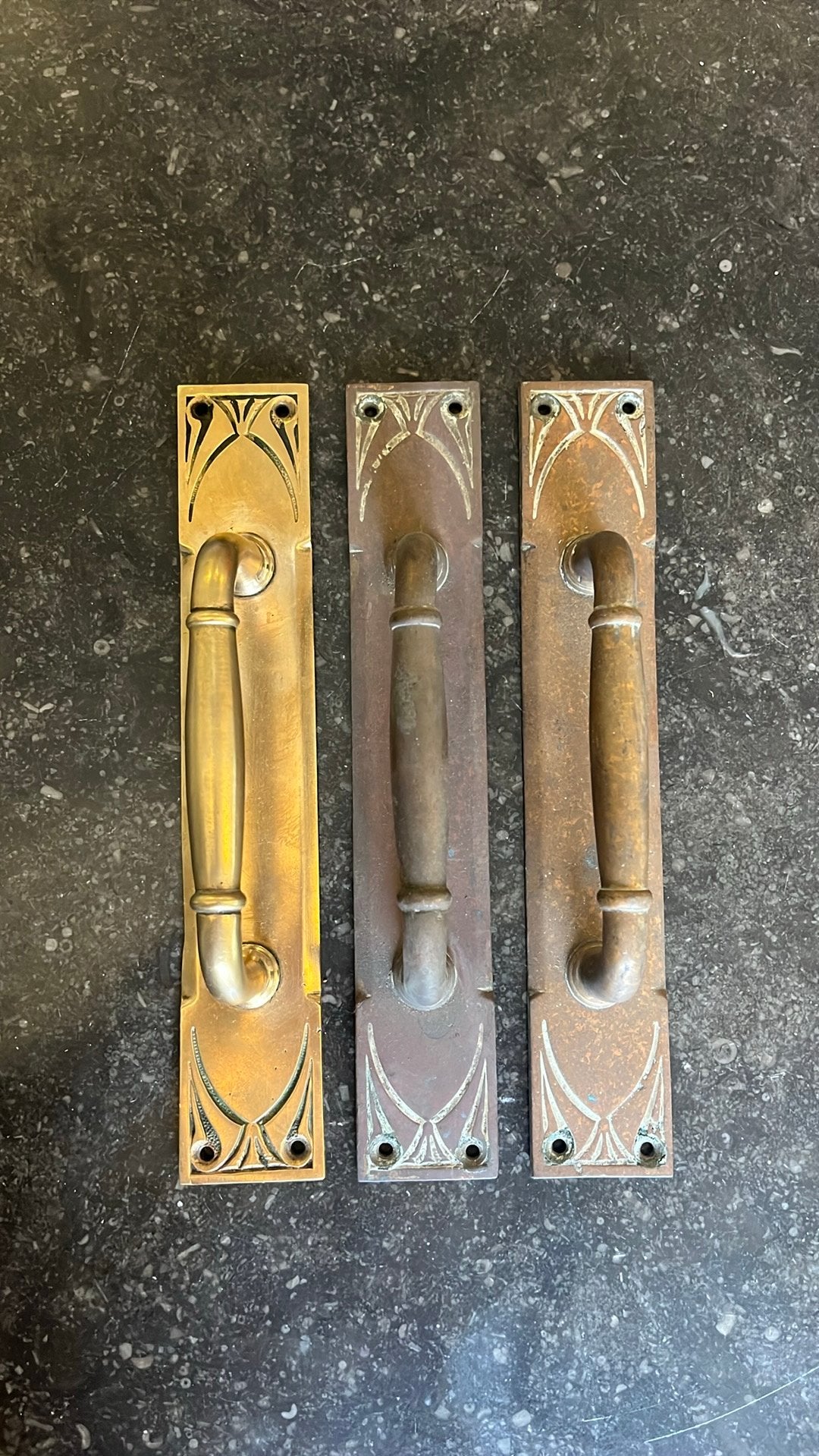1/2/3 Jugendstil Deurgrepen 1900 PRACHTIG ANTIEK Art Nouveau, Ophalen of Verzenden
