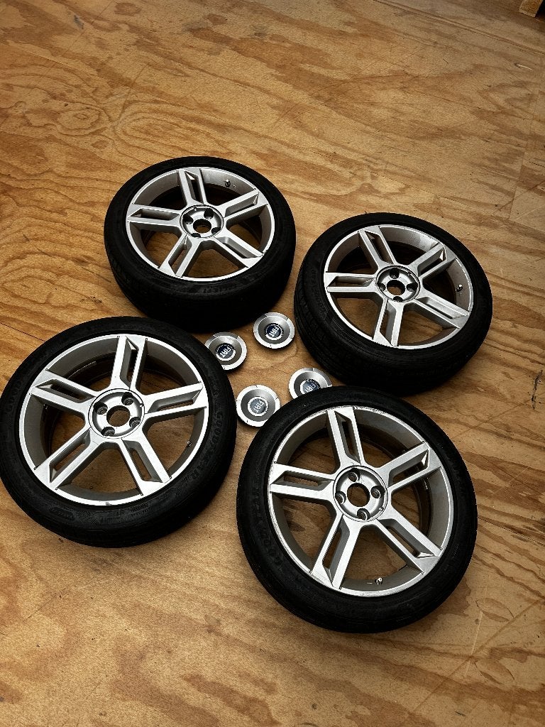 Originele Fiat Stilo Abarth 17" Velgenset GoodYear Eagle F1, Ophalen, Banden en Velgen, 17 inch, Personenwagen