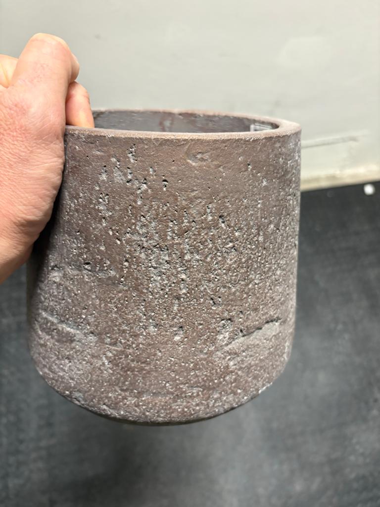 Stijlvolle Bloempot Lava - D21 H18, Ophalen, Steen, Nieuw, Binnen