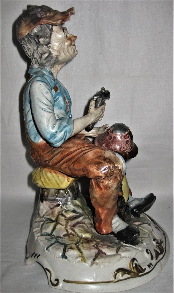 Capodimonte Beeld Hoedemaker Gesigneerd Vintage, Overige onderwerpen, Handgemaakt, Ophalen of Verzenden, Overige materialen