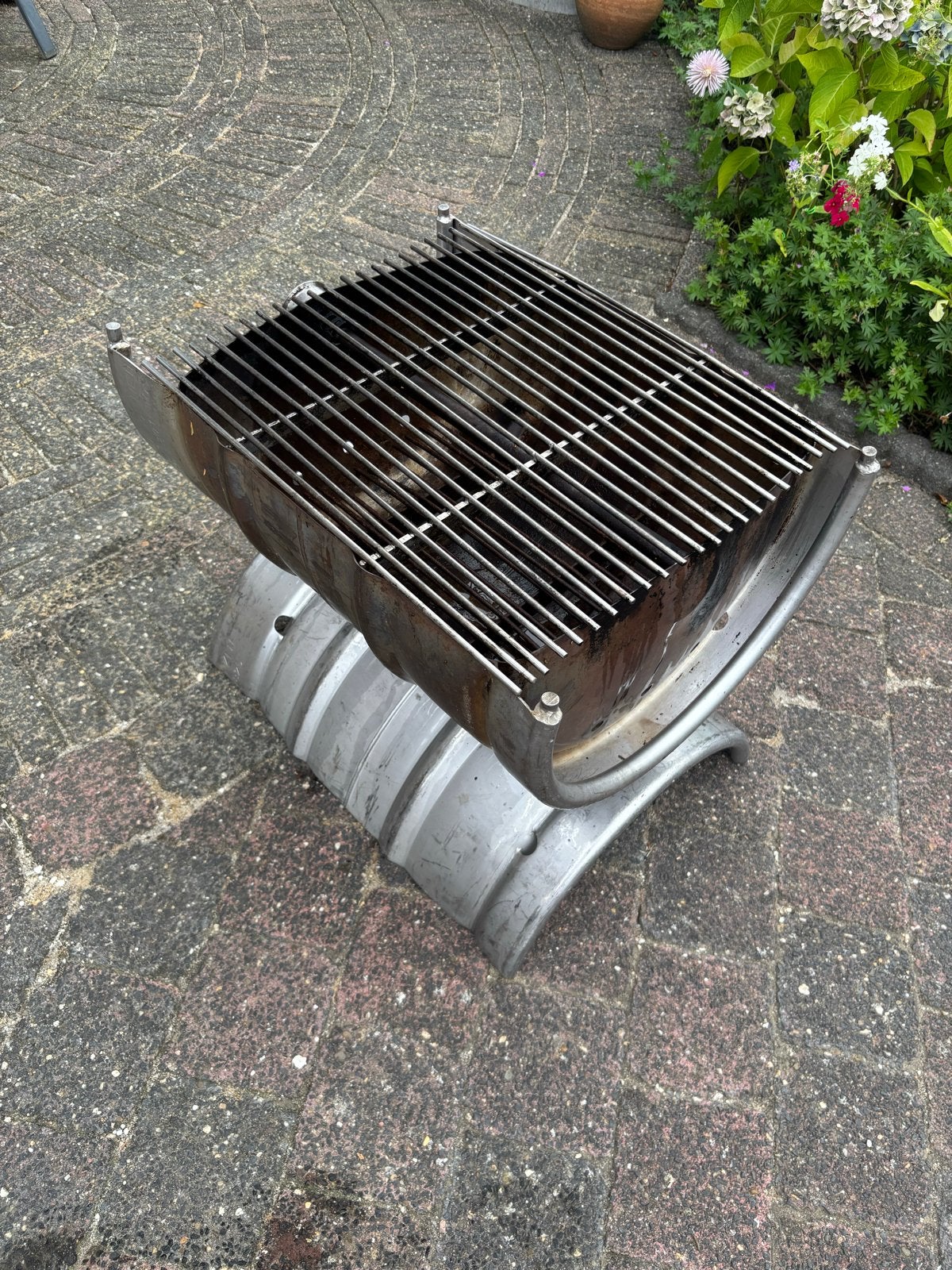 Unieke BBQ van bierfust - Perfect voor de zomer!, Ophalen, Gebruikt