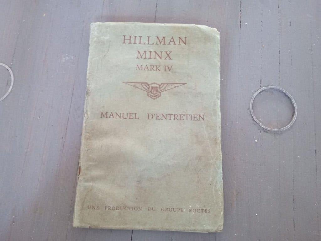 Handleiding / instructieboekje Hillman Minx Mark 4 uit 1949, Ophalen of Verzenden