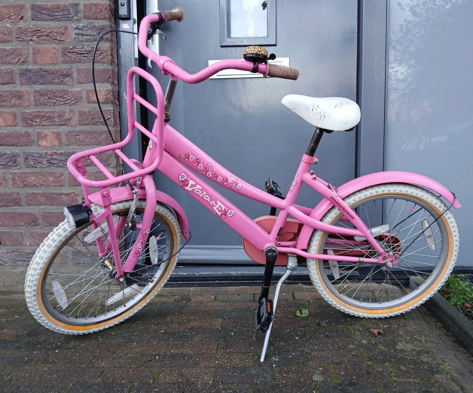 Roze Volare kinderfiets 20 inch., Fietsen en Brommers, Ophalen, Gebruikt, Volare, Terugtraprem